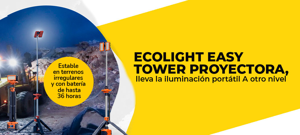 Conviértete en distribuidor de la Ecolight Easy Tower Proyectora y lleva la iluminación portátil a otro nivel